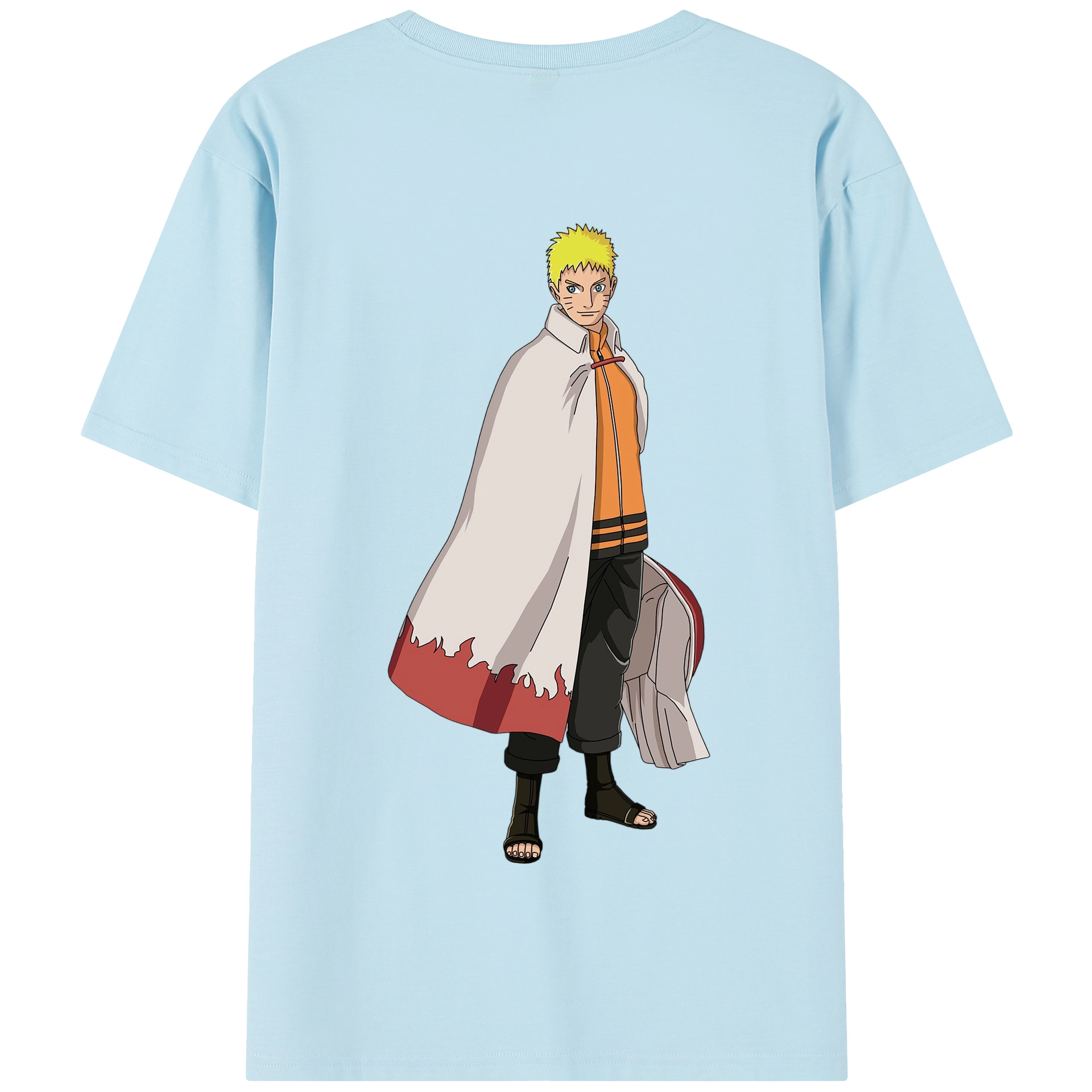 （画像用） NARUTO -ナルト- うずまき ナルト Uzumaki Naruto 綿100％半袖Tシャツ（背面プリント）